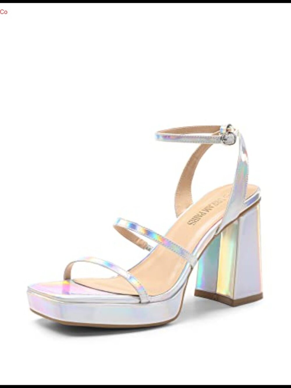 Platform Strappy Ankle Strap Square Toe High Heel Party Sandals